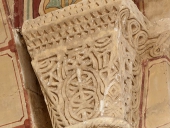 Consac (17), chapiteau de la travée sous clocher