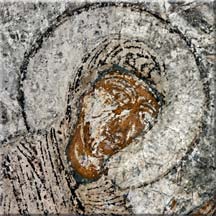 Fresque, visage de la Vierge