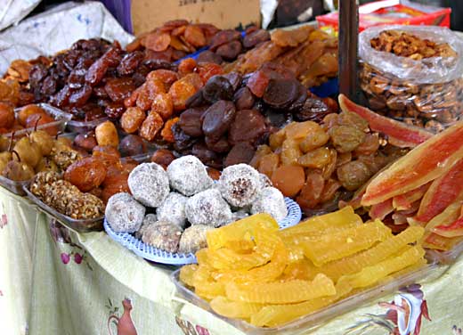 Un étal au marché d'Erevan