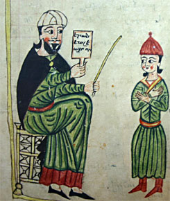 L'enseignement dans une école médiévale