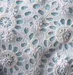 Broderies sur le tulle et fond en broderie anglaise