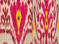 Détails des motifs de l'ikat