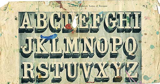 planche lettres enseigne